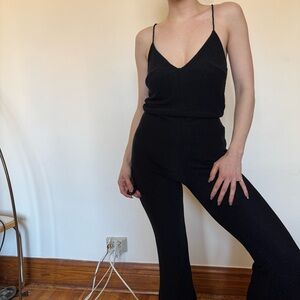 Glitter stretch formal jumpsuit.